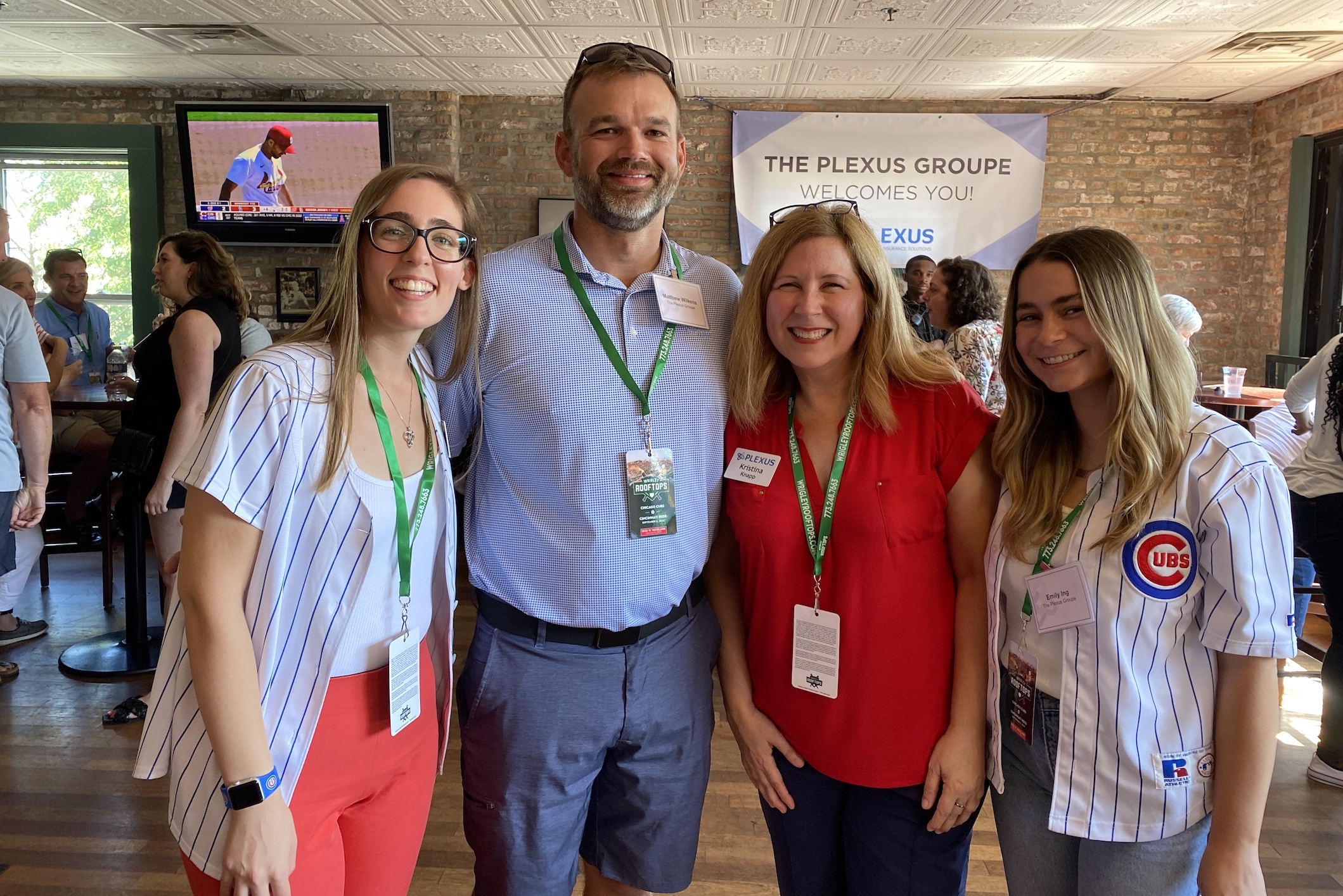 Plexus associates at Client Appreciation event at Wrigley Rooftops for the Cubs vs. Cardinals game.